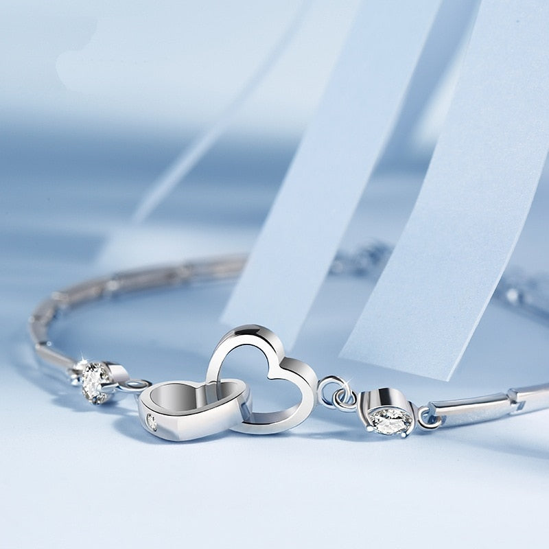 Double Heart Bracelet